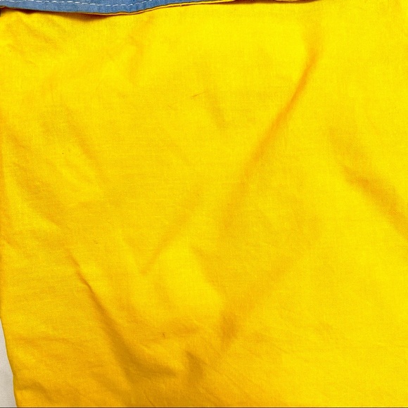 Pier Giorgio Italian Retro Bag. Denim Blue, Yellow, and Aqua. Zipper Pocket. - Picture 8 of 10